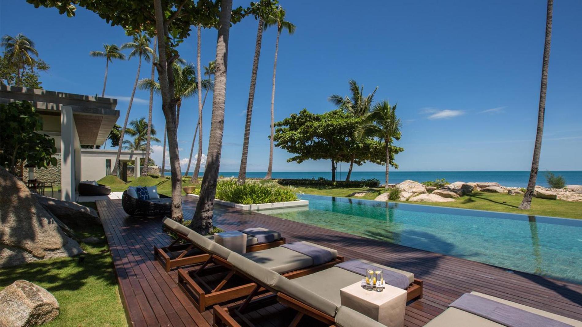 Fashionable Villa Malabar Beachfront 5 Bedrooms Plus 2 Kid'S Bedrooms Laem Sor Eksteriør bilde